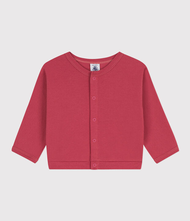 Cardigan neonato in cotone rosa