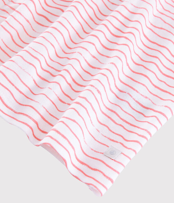 Pigiama snugfit fantasia onde rosa bambina in cotone bianco MARSHMALLOW/rosa GRETEL