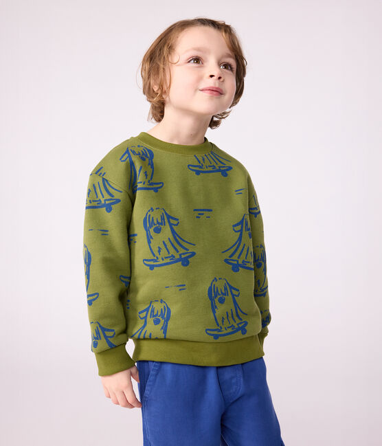 Felpa in cotone stampato bambino blu CEDAR/ OLYMPIC