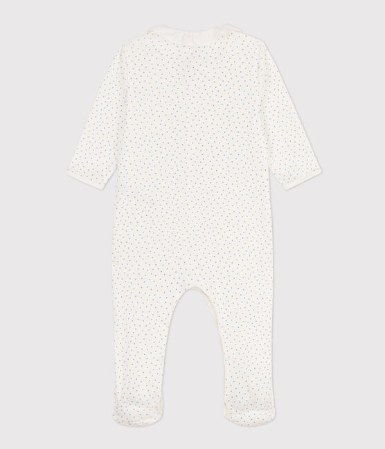 Tutina pigiama a pois in cotone bianco MARSHMALLOW/ EDNA