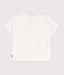 T-shirt a maniche corte in cotone con motivo neonato bianco MARSHMALLOW