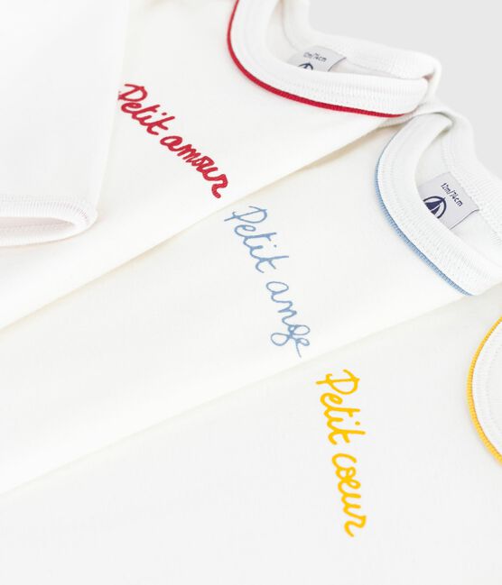 Confezione di body a maniche lunghe in cotone con scritta neonato variante 1