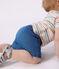 Shorts in denim leggero per beb&egrave; blu