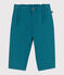 Pantaloni in morbido cotone tinta unita neonato verde DRAGONFLY