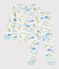 Pigiama in cotone fantasia bambino bianco MARSHMALLOW/bianco MULTICO