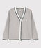 Cardigan in cotone jersey bambino grigio POUSSIERE CHINE