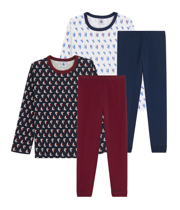 Duo pigiami bambina a costina multicolore