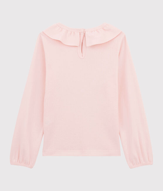 T-shirt con scollo bambina rosa MINOIS