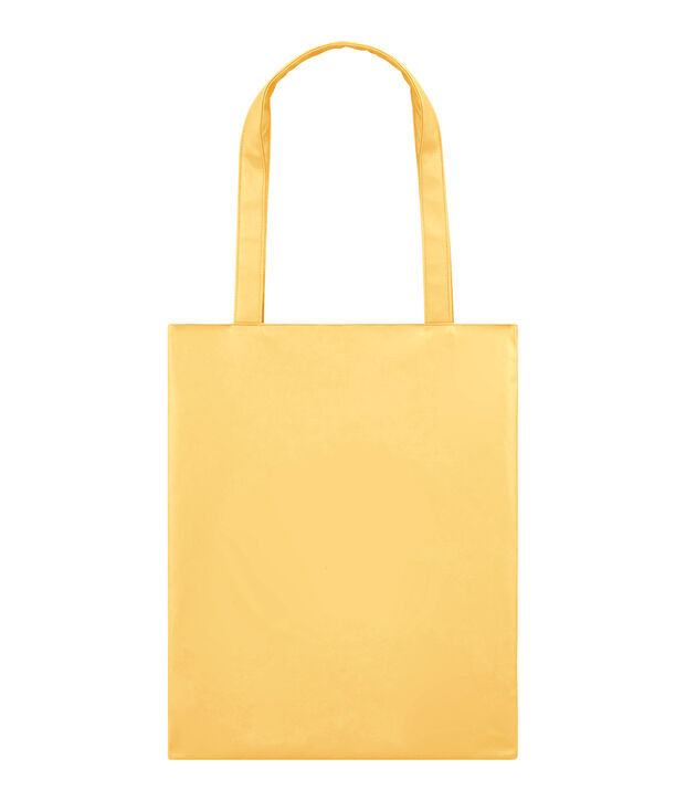 borsa shopping tinta unita giallo