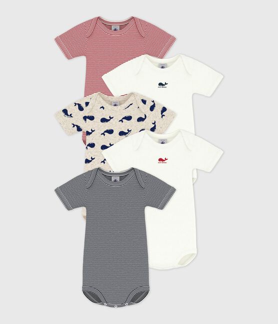 Set di body a maniche corte in cotone con balena stampata neonato variante 1