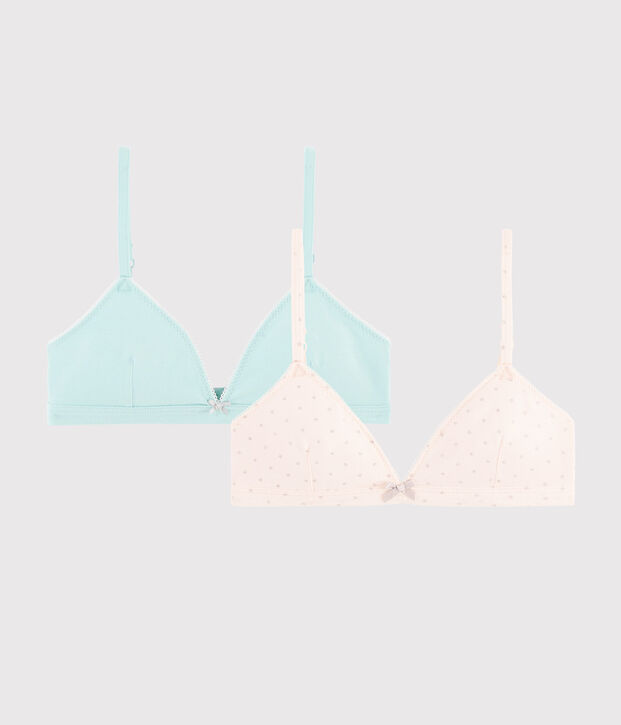 Confezione da 2 reggiseni glitterati ragazza multicolore