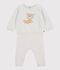Completo da neonato in due pezzi in maglia di cotone con motivo orsetto MONTELIMAR CHINE
