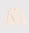 Cardigan in tubique stampato bambina beige AVALANCHE/ ARGENT