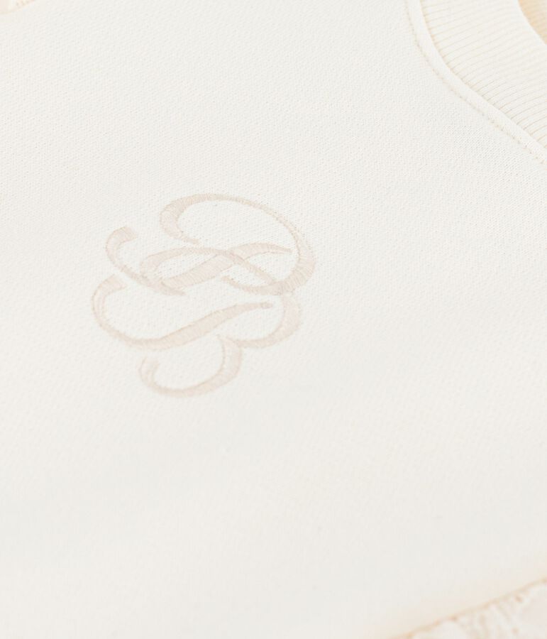 Felpa in cotone bambino ecru