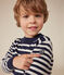 Pullover rigato in lana e cotone bambino blu SMOKING/bianco MARSHMALLOW