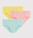 Confezione da 3 slip vita alta tour-trou bambina