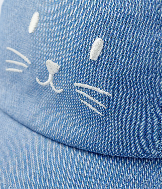 Cappellino in denim beb&eacute; femmina/maschio blu