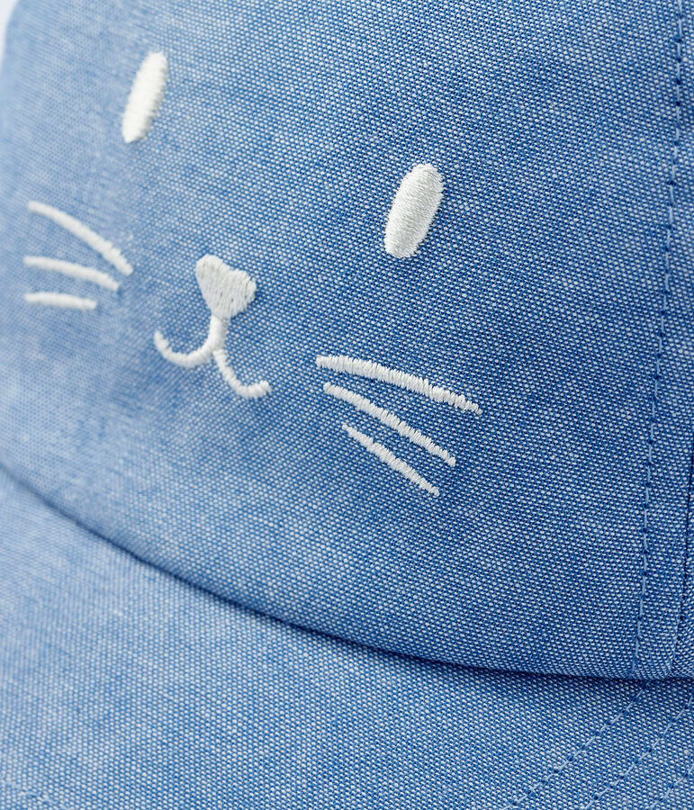 Cappellino in denim beb&eacute; femmina/maschio blu