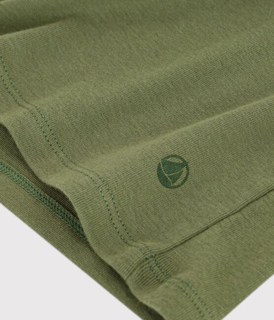 T-shirt a maniche corte in cotone tinta unita donna verde OLIVINE