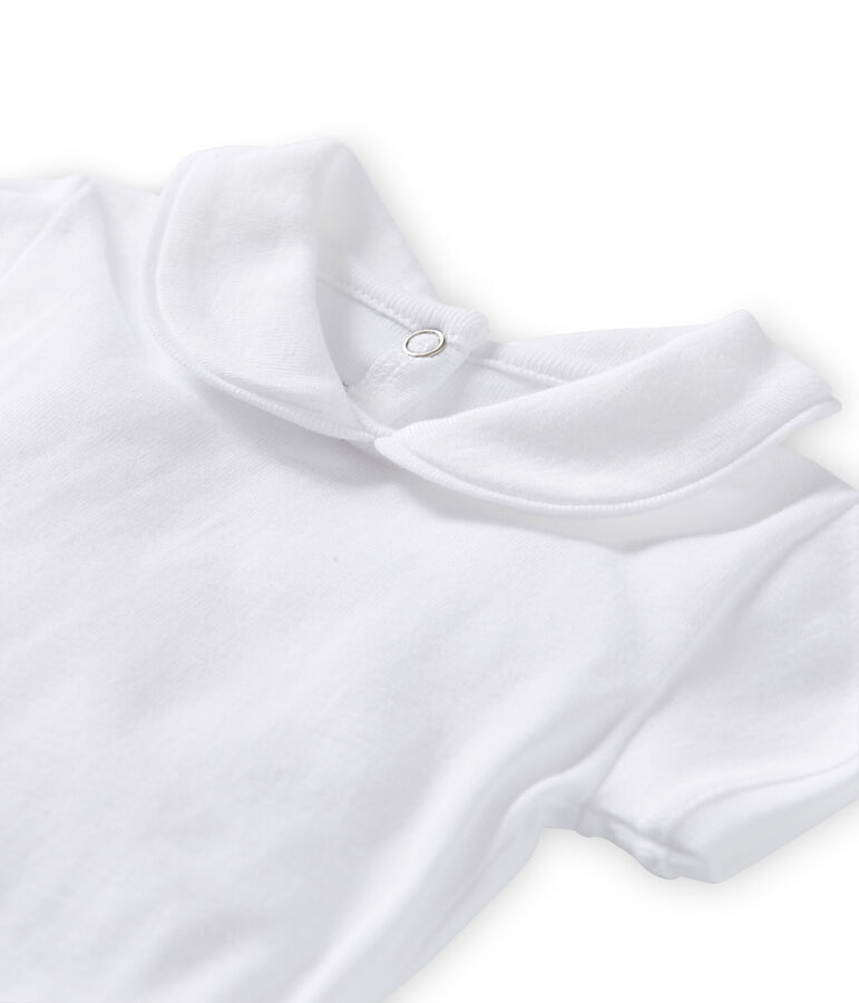 Body per beb&egrave; femmina con colletto bianco Lait