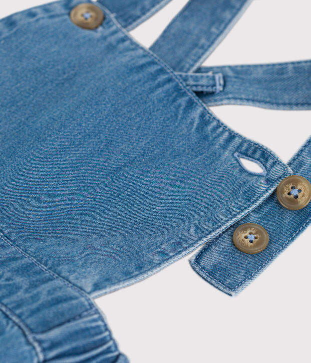 Abito senza maniche in denim leggero beb&egrave; blu