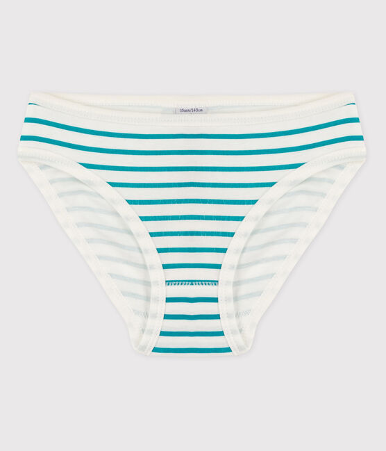 La mutandina in cotone per bambina bianco MARSHMALLOW+POLISH