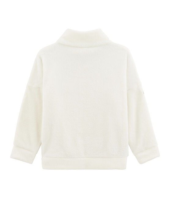 Felpa in pile arricciato da bambino bianco MARSHMALLOW