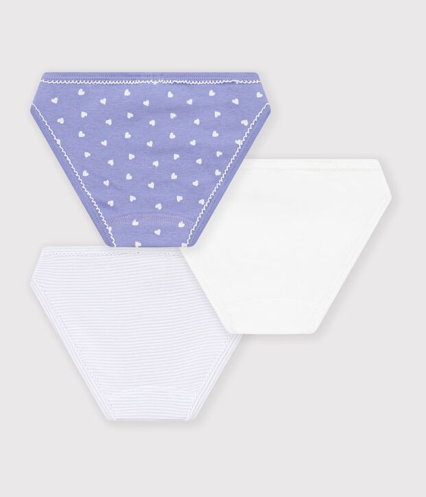 Set di slip bambino in cotone a cuori multicolore
