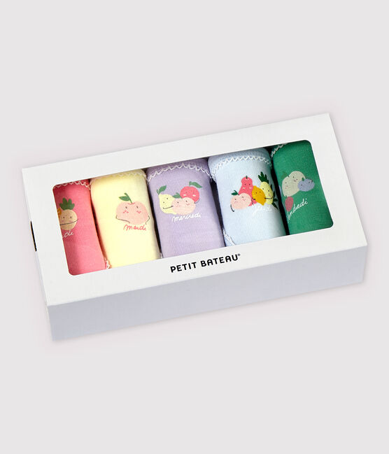 Confezione da 5 slip frutti bambina variante 1