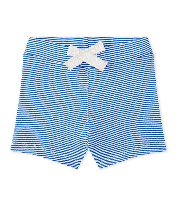 Short beb&eacute; bambino rigato blu/bianco
