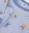 Pigiama molto aderente in cotone con stampa bambino blu/bianco/multicolore