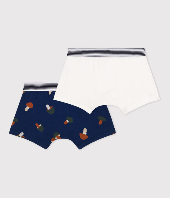 Confezione da 2 boxer con funghetti per bambino in cotone variante 1