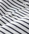 Tutina lunga a righe con cappuccio bebè in cotone biologico bianco MARSHMALLOW/blu SMOKING