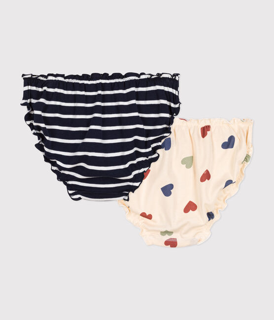 Confezione da 2 slip con arricciature in cotone donna variante 1