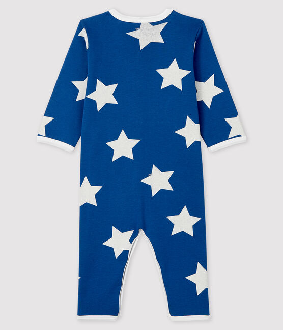 Tutina blu a stelle grandi bebé a costine blu MAJOR/bianco MARSHMALLOW