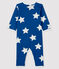 Tutina blu a stelle grandi bebé a costine blu MAJOR/bianco MARSHMALLOW