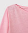 T-shirt donna a maniche lunghe in lino iridescente rosa BABYLONE/grigio ARGENT