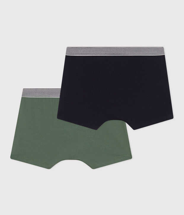 Confezione da 2 boxer in cotone ed elastan junior multicolore