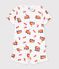 Pigiama corto in cotone con pompiere stampato bambino bianco/multicolore