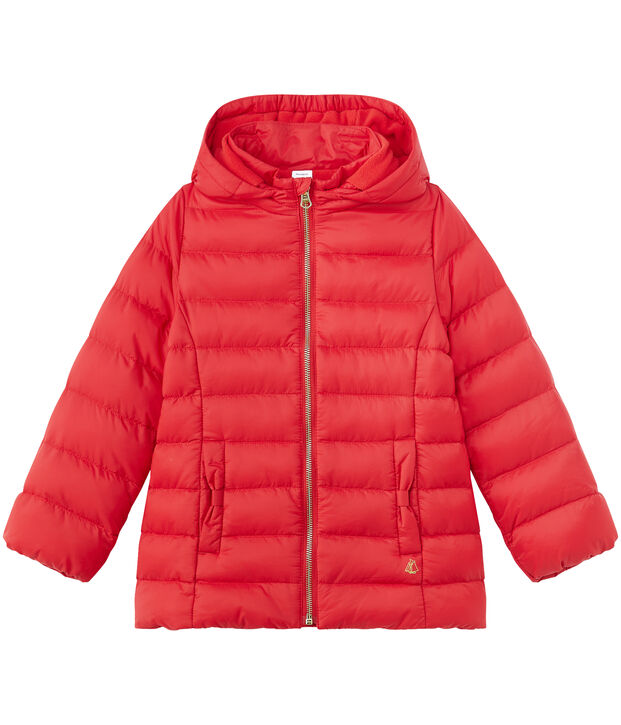 Piumino per bambina con cappuccio rosso