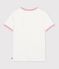 Tee-shirt femme en coton manches courtes uni bianco