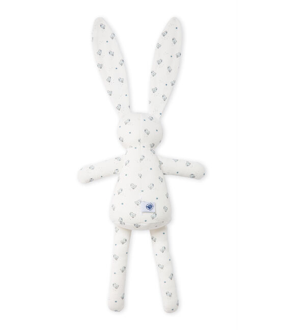 Doudou lapin bébé mixte imprimé bianco LAIT/bianco MULTICO
