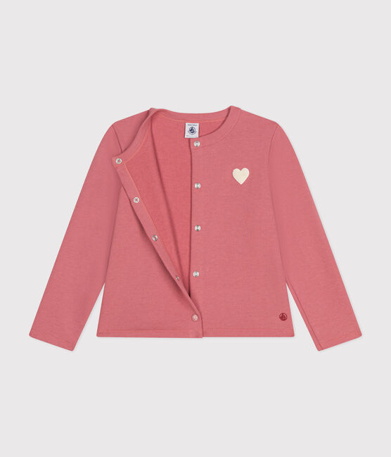 Cardigan in tessuto felpato bambina rosa ROSEWOOD