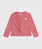 Cardigan in tessuto felpato bambina rosa ROSEWOOD