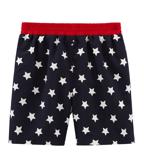 Short da spiaggia bambino blu SMOKING/bianco MARSHMALLOW