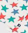 T-shirt a maniche lunghe in cotone con stelle stampate neonato ecru/multicolore