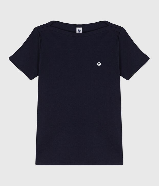 Iconica T-shirt da donna con collo da ammiraglio in cotone SMOKING