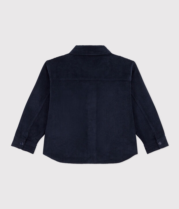 Overshirt in velluto a coste grosse bambino blu
