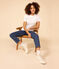 T-shirt L'ICONIQUE cocotte in cotone Donna bianco ECUME