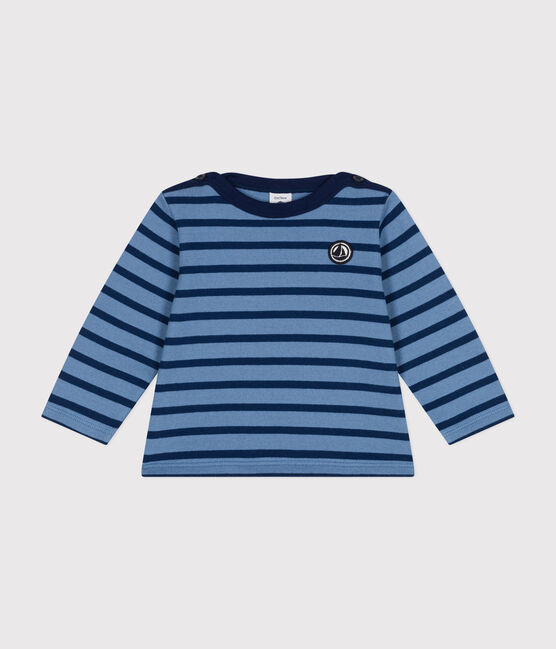 Maglia a righe in cotone spesso neonato blu BEACH/ MEDIEVAL